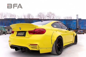 Kit de carrocería ancha estilo LB <span class=keywords><strong>para</strong></span> BMW Serie 4 M4 F82 F83: Labio delantero, faldones laterales, difusor trasero y guardabarros anchos. - Product Image 4