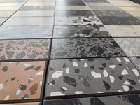Carreaux d'intérieur haut de gamme en terrazzo et marbre mélangés, design moderne, 600x600mm, 10mm d'épaisseur, pour hôtel, villa, restaurant, salle de bain