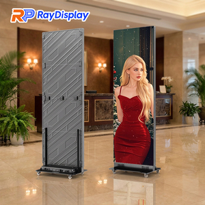 หน้าจอโปสเตอร์ LED แบบพับได้ UHD P2 สำหรับใช้งานภายในอาคาร จอแสดงผลโฆษณาเคลื่อนที่ ความสว่างสูง ผนังวิดีโอสำหรับงานอีเว้นท์ในห้างสรรพสินค้า - Product Image 1