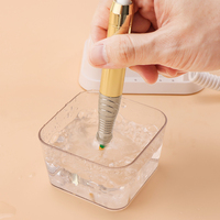 Nouvelle perceuse à ongles sans fil portable en acier inoxydable, étanche, 45000 tr/min, 85W, avec écran complet et chargeur sans fil