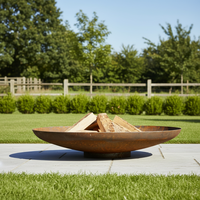Bol à feu d'extérieur en demi-sphère robuste, fabriqué en Chine, pour brûler du bois, idéal pour la cour, le patio et le jardin