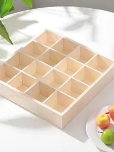 Holz gitter Trocken frucht Tablett Snack Tablett Wohnzimmer nach Hause Dessert Teiler Süßigkeiten Tablett