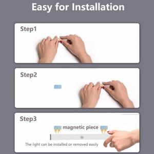 Luz LED inalámbrica magnética ajustable con sensor de movimiento para armarios y escaleras interiores, barra de luz para muebles - Product Image 3