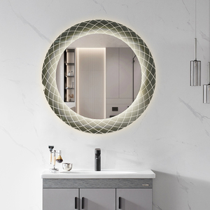 Salle de bain maquillage miroir de courtoisie décor à la maison grand mur moderne maison salon LED intelligent rond rétro-éclairage miroir décoratif - Product Image 4