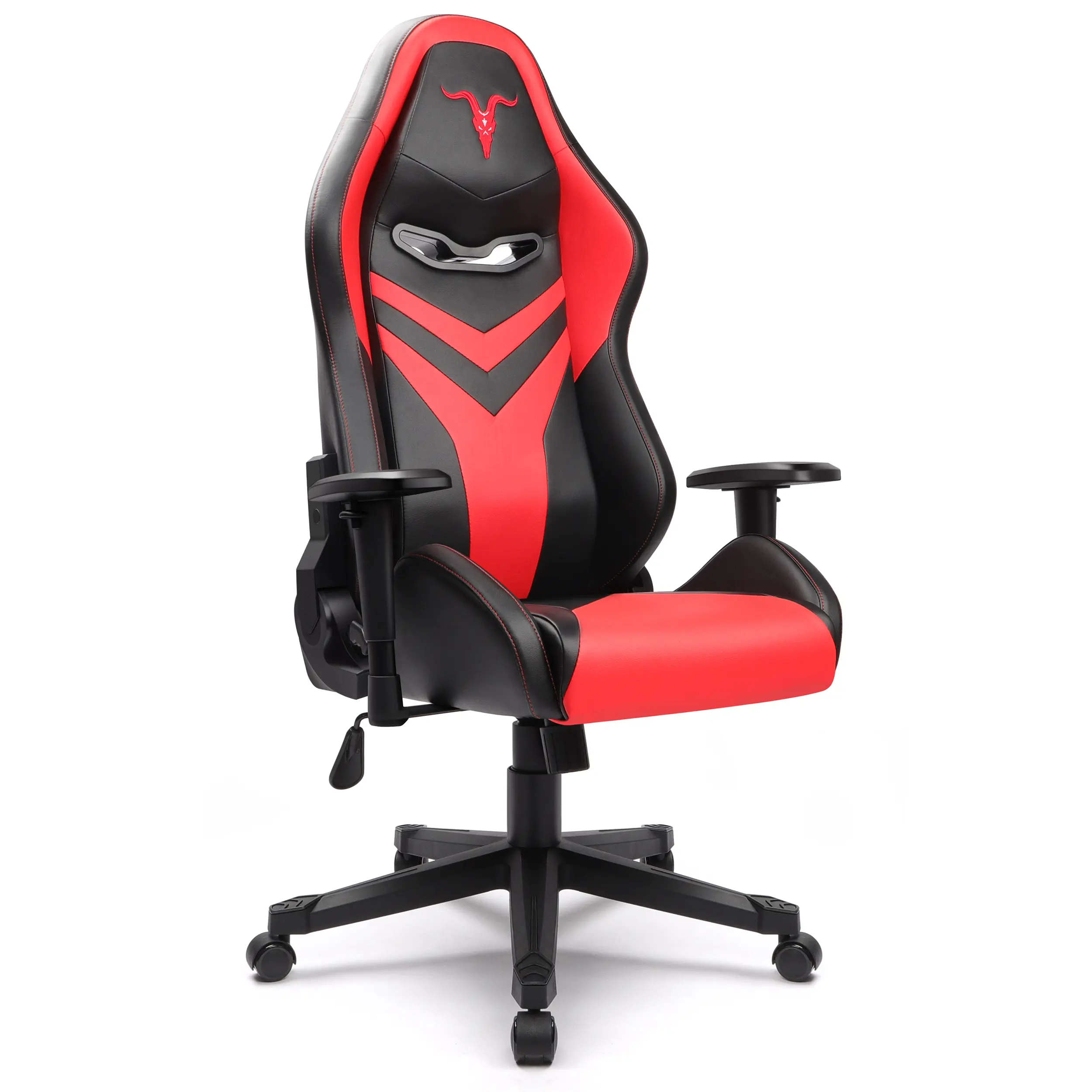 เก้าอี้ทำงานสำหรับเกมเมอร์,เก้าอี้ทำงานที่บ้านเก้าอี้เกมเมอร์สำนักงานสีแดงผ้าเนื้อดีที่สุดสำหรับเกมคอมพิวเตอร์ Pc