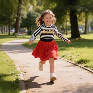 Abito da <span class=keywords><strong>bambina</strong></span> personalizzato in cotone all'uncinetto con scollo a O e linea ad A, OEM, colori multipli, campione in 7 giorni |   Disponibile |   Fabbrica di <span class=keywords><strong>Abbigliamento</strong></span> per Bambini di Foshan - Product Image 2