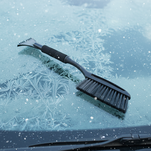 Sikat Pembersih Mobil Bulu Lembut Musim Dingin yang Dapat Disesuaikan, Sikat Salju Mobil Tugas Berat Portabel dengan Pengikis Es - Product Image 1
