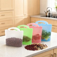 Sacs de conservation alimentaire réutilisables de 1500ml, sacs de congélation écologiques, étanches, résistants aux hautes températures, sacs Ziploc, fournitures de cuisine