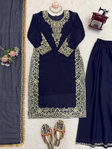 Ensemble de salwar kameez ethnique de haute qualité avec dupatta pour femmes, idéal pour les mariages, les fêtes et les événements festifs, disponible à un prix avantageux. - Product Image 5
