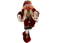 Poupée psychique Halloween rouge faite à la main ornements de Noël Père Noël figurine de fée de Noël décoration de jouet de sorcière de Festival