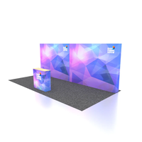 Stand d'exposition modulaire personnalisé, toile tendue, support de toile pop-up grand format, affichage graphique pour exposition
