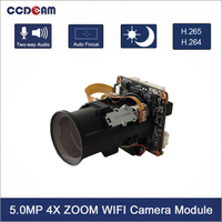 Modul Kamera IP IM50A01W-4X WIFI 5MP IMX335 dengan Kompresi H.265 dan Penyimpanan untuk Kamera PTZ