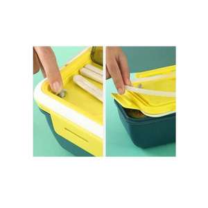 Hot Sale up to 1L Japanese Bento <b>Box</b> Cute <b>Lunch</b> Container with BPA Free <b>Plastic</b> Lid 2 Compartments & Cutlery Included - Product Image 5