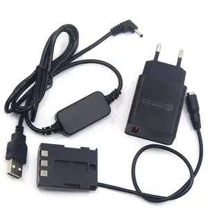 DR-20 DC Coupler ACK-DC20 Kabel USB Power Bank 8V 5V Pengisi Daya BG-E3 NB2LH Fak E Baterai untuk Canon G7 G9 S80 EOS 350D 400D XT