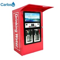 Distributeur d'eau purifiée à double sortie pour projets commerciaux, machine à eau RO en libre-service pour usage scolaire