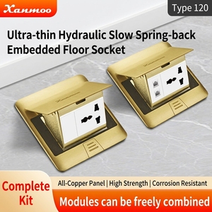 <span class=keywords><strong>Prise</strong></span> de sol encastrée ultra-mince étanche à tout cuivre de type 120 avec amortissement - Product Image 1
