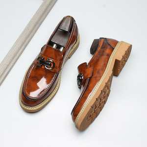 New fashion men's leather <b>shoes</b> durable leather <b>shoes</b> <b>sole</b> casual <b>shoes</b> fashion all-in-one casual men's leather <b>shoes</b> - Product Image 2