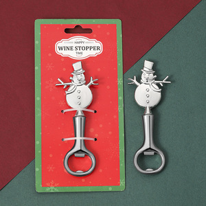 Ouvre-bouteille de Noël en alliage de zinc, bouchon de bouteille de vin, cadeau de fête, décorations de fête - Product Image 4