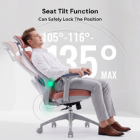 Chaise de bureau ergonomique moderne et confortable avec repose-pieds rétractable, massage lombaire et dossier haut en maille pour le travail et la sieste
