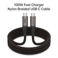 Cable Tipo C de Carga Rápida 100W PD 3.0 5A, Cable de Carga USB C de Nailon Trenzado para Teléfono IOS, Android, iPad, Computadora