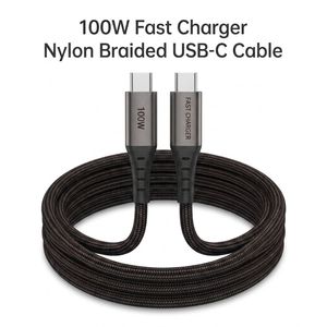 Cavo USB-<span class=keywords><strong>C</strong></span> per Ricarica Rapida 100W PD 3.0 5A, Cavo di Ricarica Intrecciato in Nylon per Telefoni iOS e Android, iPad, Computer - Product Image 1