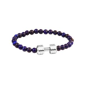 Guérison Lave Magnétique Perle Argent <span class=keywords><strong>Crossfit</strong></span> Musculation Haltère Haltère Bracelet Fitness Charme Bijoux Pour Hommes - Product Image 1