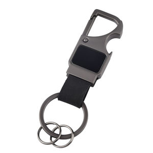 WELLFLYER <span class=keywords><strong>KECH</strong></span>-172 Vente en gros de porte-clés en cuir Ouvre-bouteille de bière Mousqueton LOGO personnalisable Cadeaux promotionnels pour hommes - Product Image 1