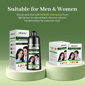 MOKERU Shampoo Colorante per Capelli alle Erbe Senza PPD, Tinta Nera Permanente Rapida in 5 Minuti con Olio di Argan, Copertura Capelli Grigi, 500ml - Product Image 6