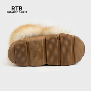 รองเท้าบูทหิมะแบบยาวสำหรับผู้หญิง รุ่นขายดีข้ามพรมแดนประจำฤดูหนาวปี 2025 ทำจากโฟม EVA และพื้นยาง บุด้วยขนสุนัขจิ้งจอก กันลื่น - Product Image 5