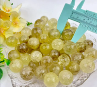 Sphère de cristal de citrine naturelle écologique polie, perle de pierre Feng Shui pour la décoration intérieure et les cadeaux DIY