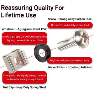 Fabbrica M6 X 16mm viti e dadi a gabbia per il montaggio Rack scaffali cremagliera vite a gabbia dado nero - Product Image 3