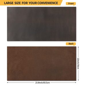 مشغولات يدوية بإبهام كامل الحبوب صفائح من الجلد الطبيعي الأدوات الجلدية <span class=keywords><strong>2</strong></span> قطعة من جلد البقر السميك مربعة - Product Image 3