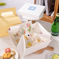 Caja de papel personalizada para pastel, vacía, para galletas, para dulces, venta al por mayor, logotipo personalizado, reciclable, embalaje de regalo para alimentos, cajas personalizadas para galletas