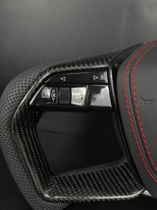 Volante de Fibra de Carbono Personalizado para Automóviles <span class=keywords><strong>F1</strong></span> con Base Plana, Botones de Control y Costuras de Material Personalizado para la Serie Audi - Product Image 2