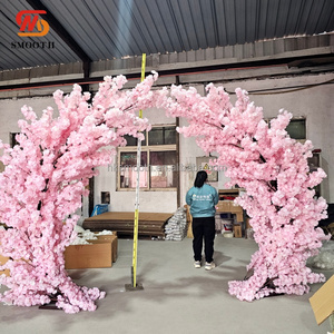 Arco de Árbol de Flores de Cerezo Artificial de Alta Simulación en Fibra de Vidrio Rosa, 3m/2.5m/2m/1.5m, para Decoración de Interiores y Bodas - Product Image 4