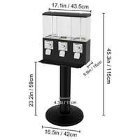 Triple Candy Gumball & Capsule Bouncy Ball Distributeur automatique de pièces et de jetons en métal Système de paiement pour centres commerciaux
