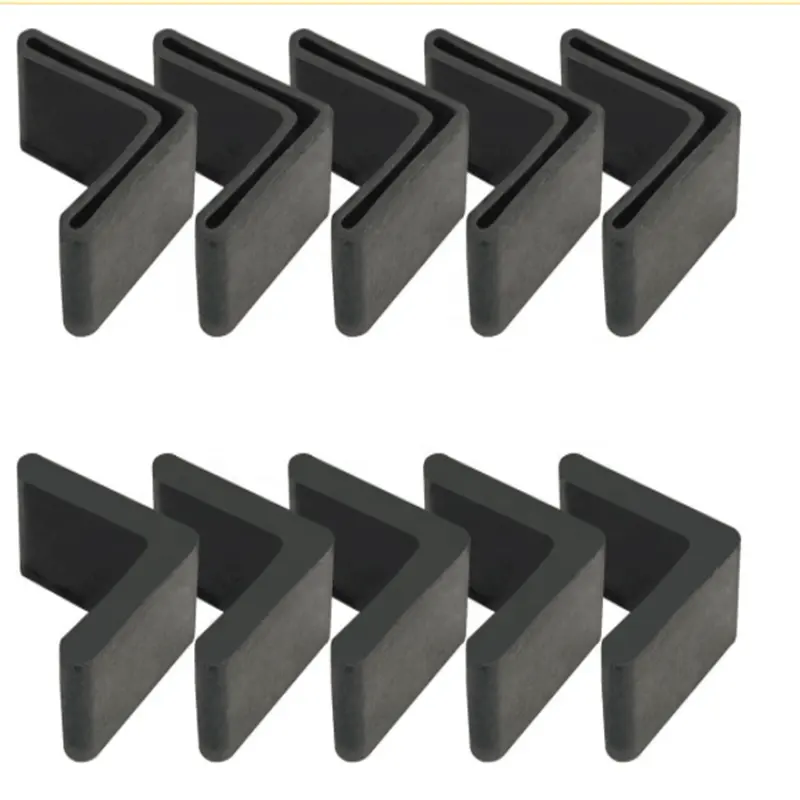 50mm x 50mm L Shaped Black Rubber Angle Iron Caps Furniture Angle Pads Bed Steel Frame Racks Shelves Rubber Feet Covers