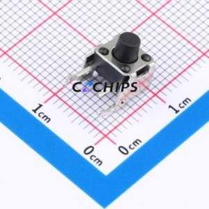 GT-TC101A-H065-L1 Tactile Switch Through hole,6x7.5mm Switch Single Pole Single Throw Round Button 1.6N Right Angle Insert - Product Image 1