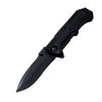 Promotion couteau de poche pliant personnalisable 3CR13 acier avec poignée en plastique noir pour la chasse et le camping Support de logo personnalisé OEM