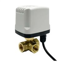 Vanne à boisseau sphérique motorisée en laiton étanche IP65 1/2'' 3/4'' 1'' 220V 12V 24V Type L/T 3 fils 2 commandes OEM