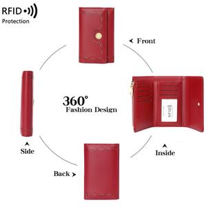 Cartera de Cuero Roja de Lujo para Mujer, Cartera de PU para Mujer, Cartera de Gran Capacidad con Tarjetero, Cartera para Mujer - Product Image 1
