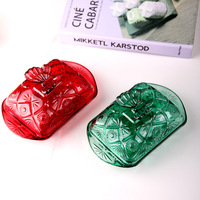 Creatieve onderscheidende kleur vlinderglas snoep- en fruitplateau deksel Scandinavisch minimalistisch design effen kleur woonkamer opbergdoos