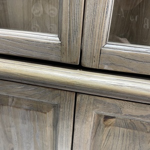 American Style Rural <b>Solid</b> <b>Wood</b> Office <b>Bookcase</b> Storage Cabinet Dining Cabinet - Product Image 5
