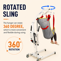 Lève-personne électrique compact pour transfert de patients, léger, avec structure en acier haute résistance, capacité de charge de 230 kg, dispositif d'aide aux soins infirmiers