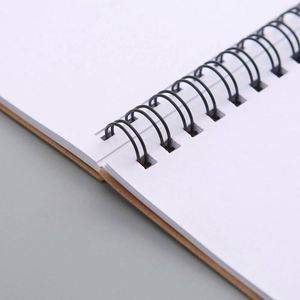 Wholesale Spiral Bound Kraft Sketch Notebook 13.3x18cm 100g 50 Sheets Drawing Paper Retro Style Customize Office Use - Product Image 3