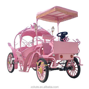 Chariot de luxe Cendrillon, chariot de princesse/mariage royal doré, chariot de chevaux électrique, fabricants de chariots royaux dorés - Product Image 2