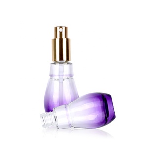 Luxury Skincare Glass Packaging Purple Gradient <b>Bottle</b> Customized Lotion <b>Bottle</b> 30ml Cosmetics Container <b>Empty</b> With Pump Cap - Product Image 5