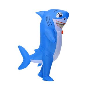 Costume de requin gonflable pour adultes 100% polyester, unisexe, facile à installer pour Halloween, anniversaire, cadeau, cosplay, fête - Product Image 2