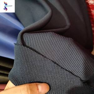 Tissu côtelé en tricot 2*2, <span class=keywords><strong>prix</strong></span> au kg en gros, tissu côtelé en polyester uni teint, stock de marchandises prêtes à l'emploi, tissu tricoté extensible - Product Image 3