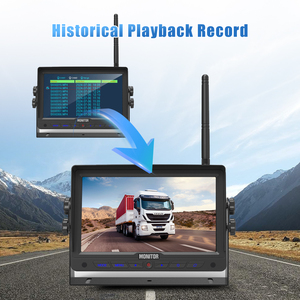 Caméra magnétique sans fil solaire intelligente étanche 1080p Kit de moniteur de caméra de recul de voiture de 7 pouces - Product Image 4